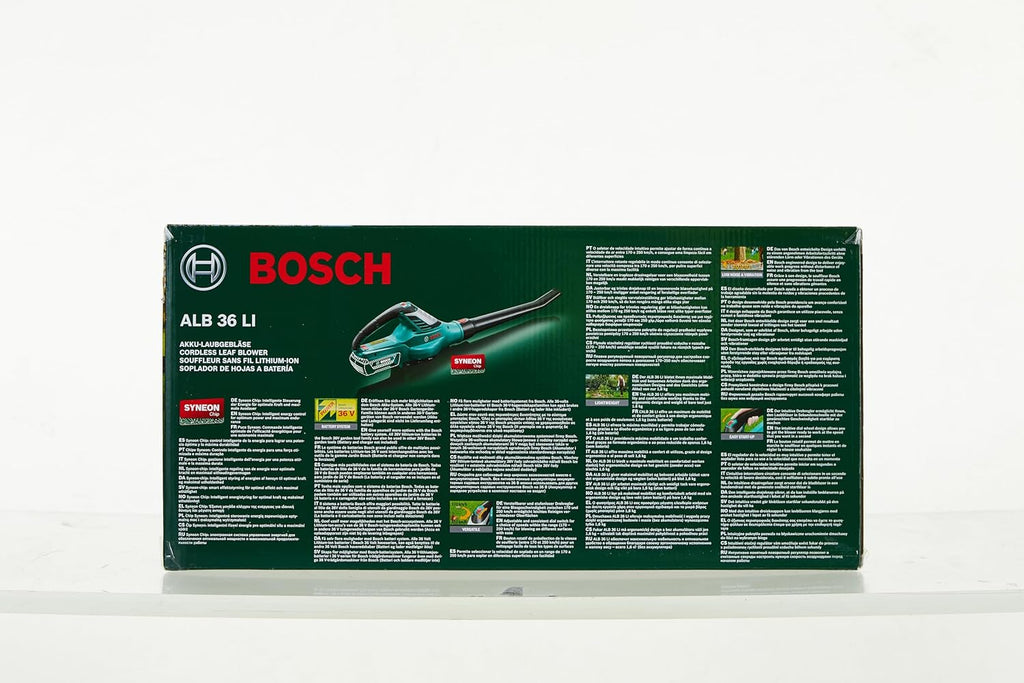 Bosch Home and Garden Soffiatore a batteria ALB 36 LI (senza batteria, scatola, velocità dell'aria: 180 - 260 km/h, sistema 36 Volt)