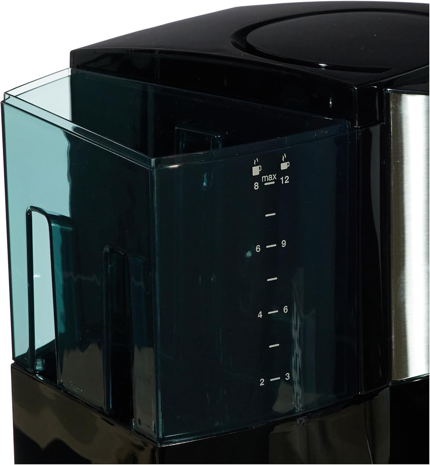 Melitta Optima Timer – Macchina da caffè con timer, macchina da caffè americano con caraffa in vetro e serbatoio dell'acqua rimovibile, per un massimo di 8 tazze di caffè, nero
