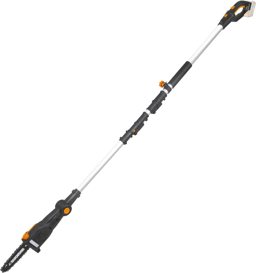 WORX WG252E.9 Tagliasiepi Telescopico a Batteria - Larghezza di Taglio 45 cm - Asta Telescopica Regolabile in 10 Posizioni fino a 3,20 Metri di Altezza - Compatibile con PowerShare - Batteria e Caricabatterie Non Inclusi