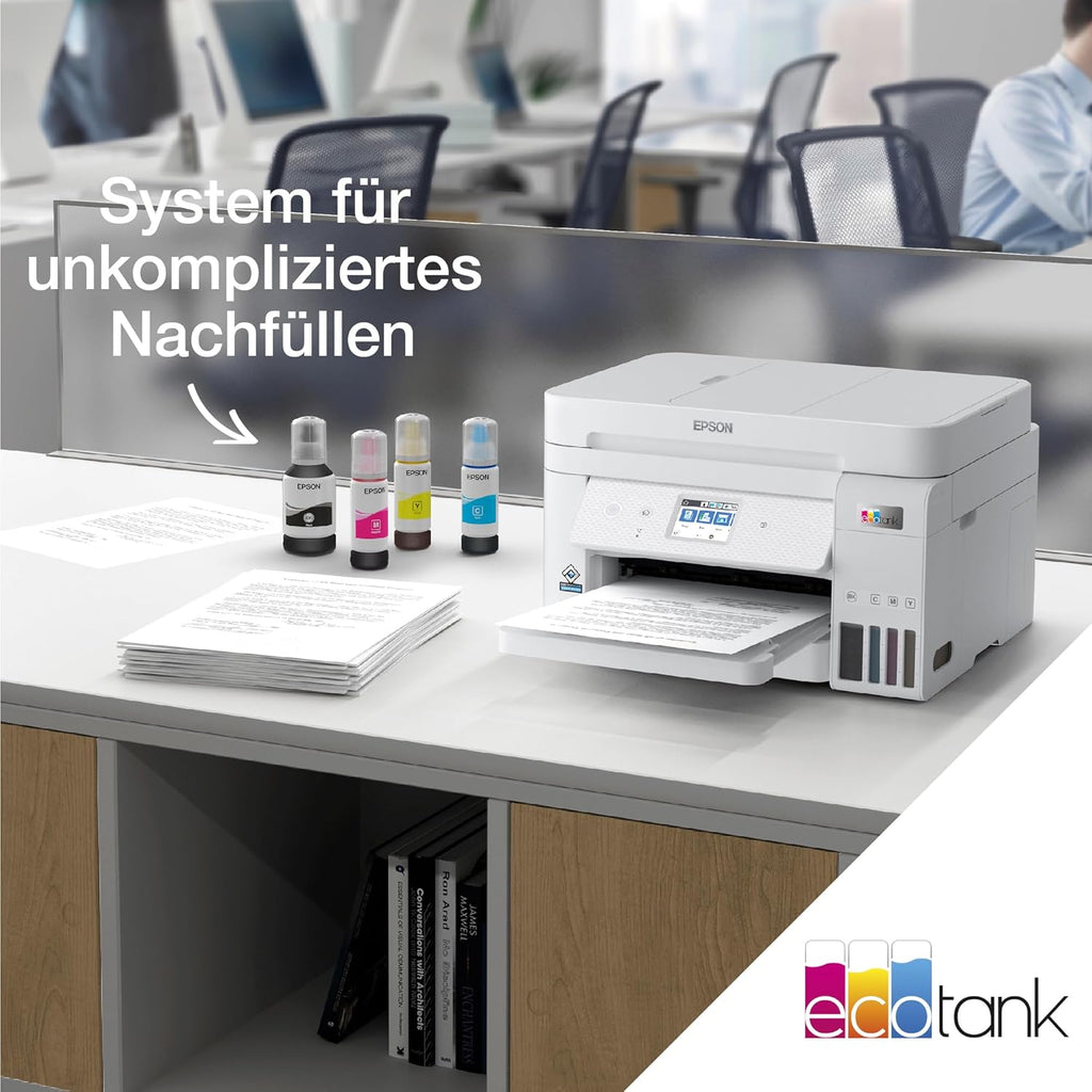 Epson EcoTank ET-4800 Stampante multifunzione A4 con serbatoio di inchiostro e Wi-Fi, con inchiostro incluso per un massimo di 3 anni