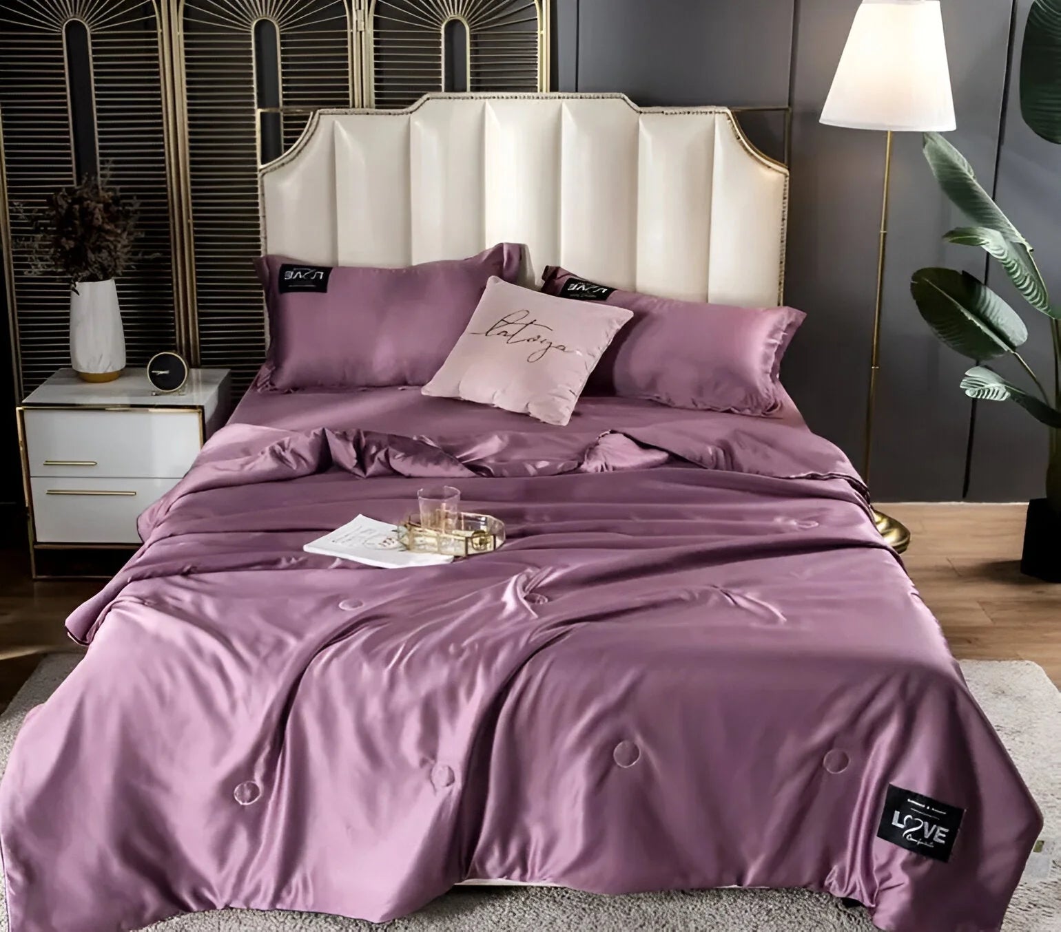 SilkyLux Satin-Bettwsche – Weiche & Atmungsaktive Decke für Ganzjhrigen Komfort