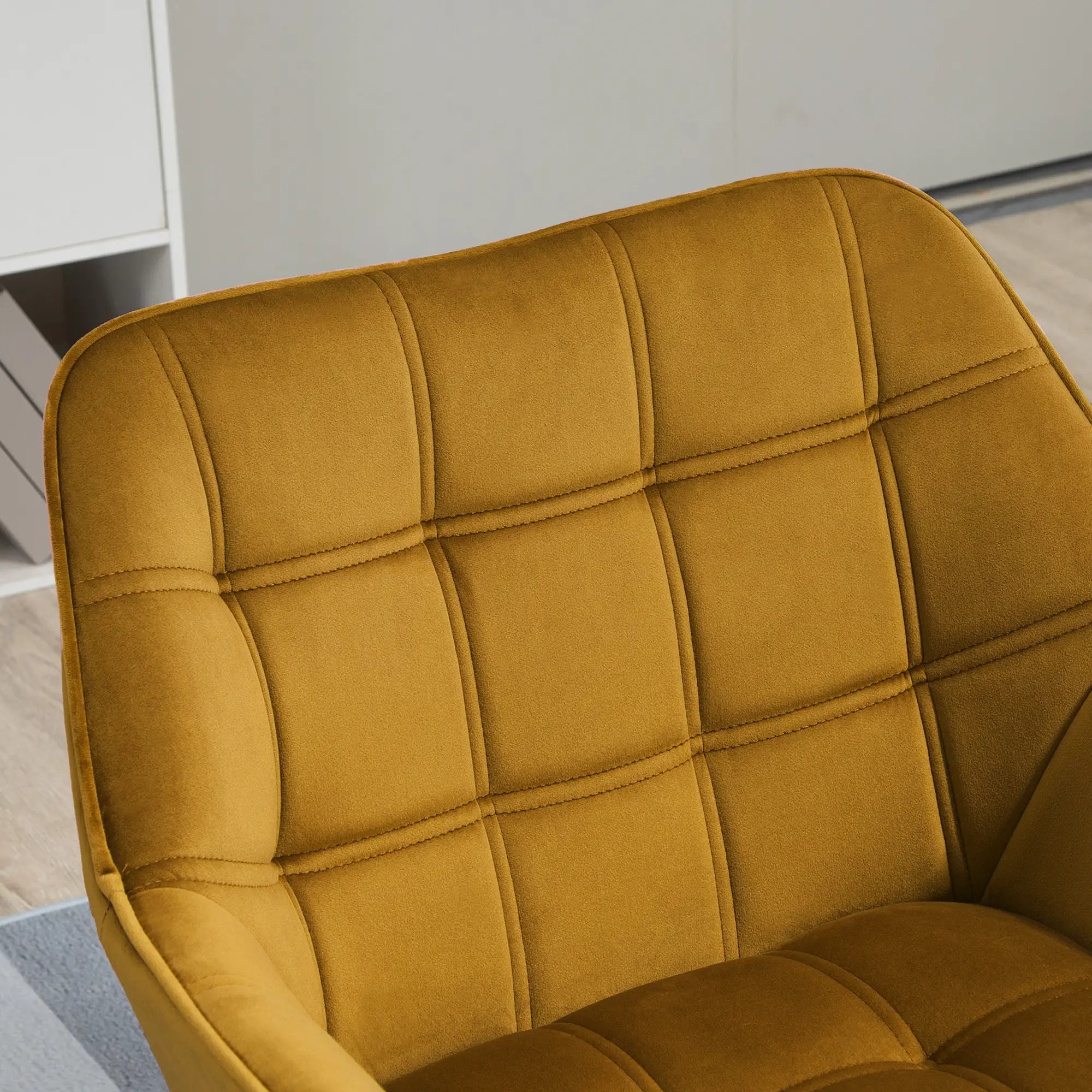 HOMCOM Polsterstuhl Skandi-Design kräftige Farben Gelb