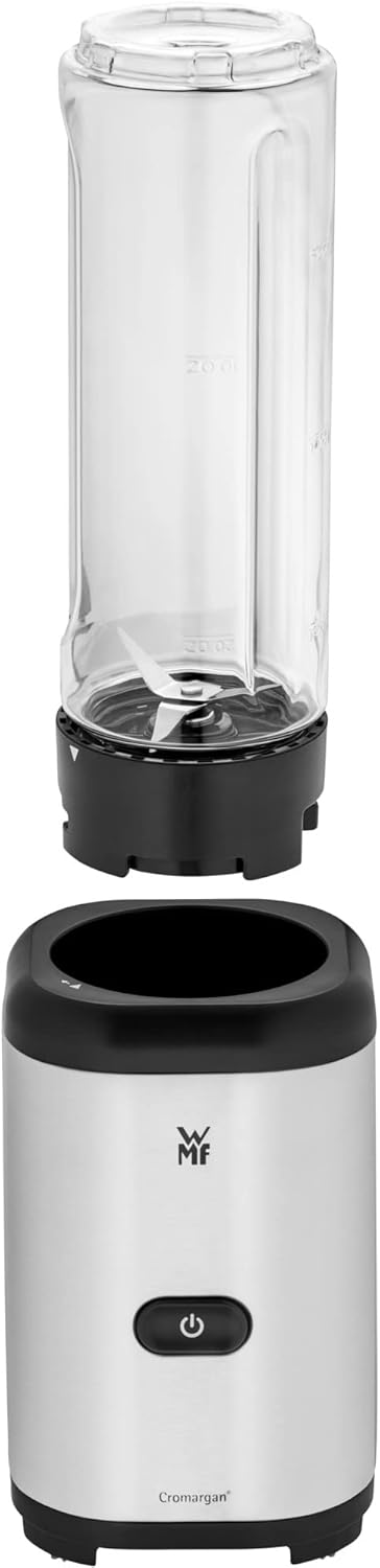 WMF Kult X Mix & Go Mini Smoothie Maker, frullatore, blender elettrico & Gastroback 46110 Contenuto: 700, 1400, 2000ml e tubo per sottovuoto, plastica, Altro