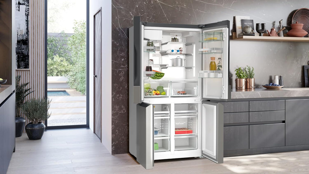 Frigorifero Multic дверный SIEMENS KF96NVPEA iQ300, 183 x 91 cm, 405 L di refrigerazione e 200 L di congelamento, hyperFresh per una freschezza più duratura, noFrost per non sbrinare mai più, superCooling per un raffreddamento più rapido