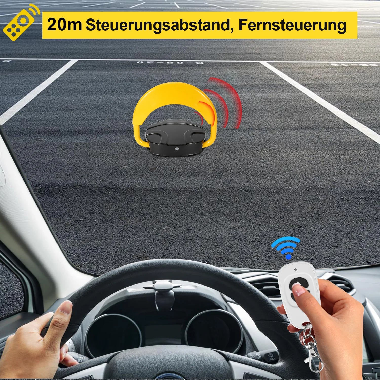 Sonnewelt Barriera parcheggio con telecomando 2 pezzi