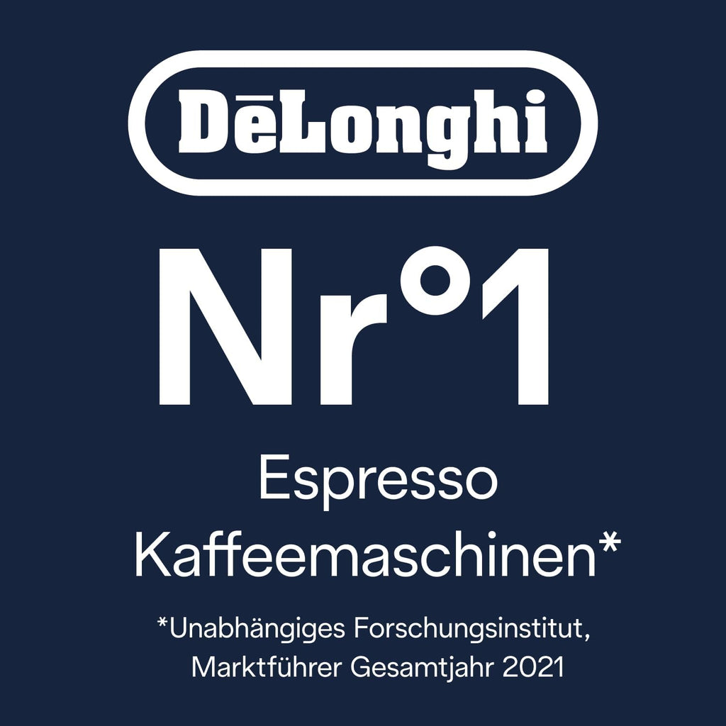 De'Longhi Magnifica Evo ECAM292.81.SB, macchina da caffè automatica con sistema latte, 7 tasti per selezione diretta di cappuccino, espresso e altre specialità di caffè, pannello di controllo, funzione 2 tazze, argento/nero