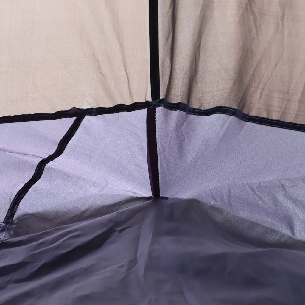 Tenda da campeggio Outsunny 3-4 persone, tenda a cupola grigio-nera