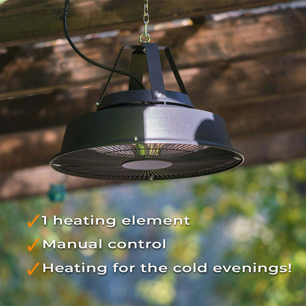 Fornorth Heizstrahler Ceiling Heater Comfort 1500W, schwarz