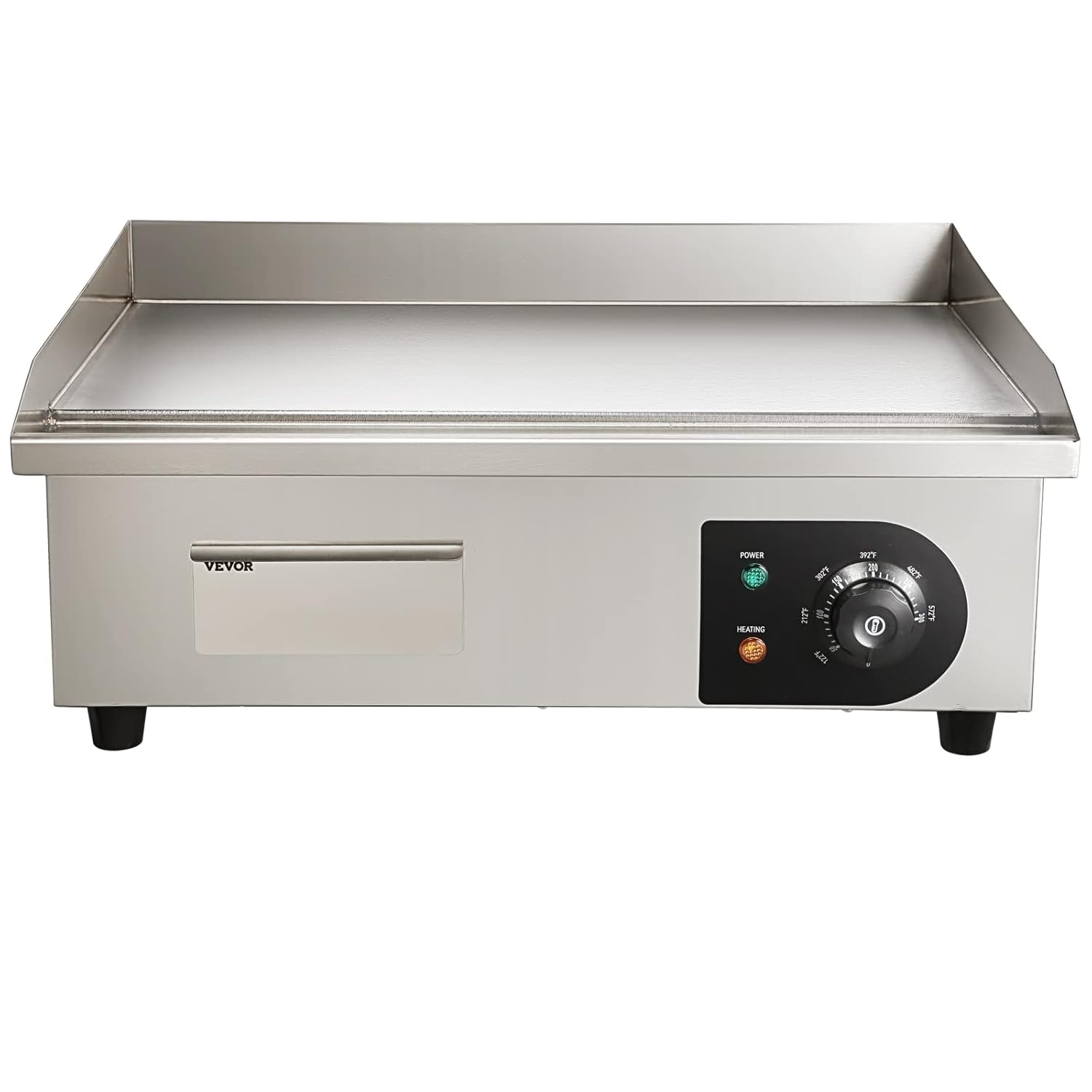 VEVOR Barbecue Elettrico 54 x 30 cm, Piastra Elettrica 3000W, Piastra di Cottura Commerciale in Ferro, Temperatura Regolabile 50 – 300 °C, Facile da Pulire per Barbecue