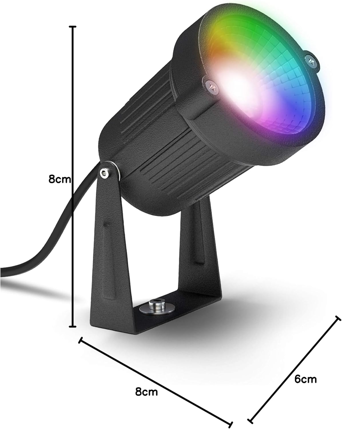 innr Smart Gartenstrahler, Zigbee, Funktioniert mit Hue* und Alexa (Bridge erforderlich), White & Color, LED Strahler, Spotlicht außen, Außenlampe, IP67 wasserdicht, Komplettset (3-Pack)