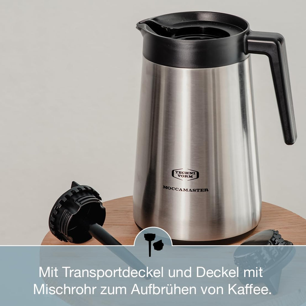 Moccamaster KBGT, Macchina da caffè con filtro e brocca termica, Macchina da caffè con filtro, Bianco sporco, 1.25L