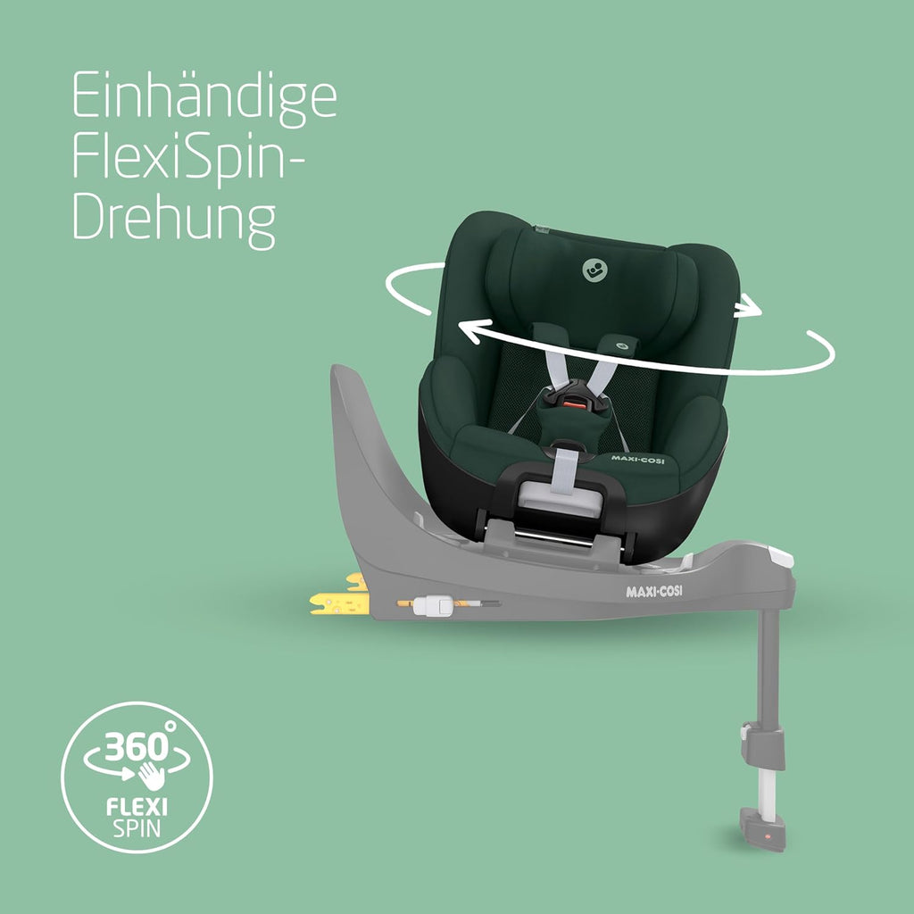 Maxi-Cosi Pearl 360 i-Size baby autositz, autositz 360 grad drehbar, 3 Monate - 4 Jahre (61-105 cm), Drehung mit nur einer Hand, ClimaFlow, Easy-In-Gurt, G-CELL, Authentic Black