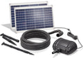 esotec Solar Bachlaufset 70 3400 PRO, kit completo, pompa per ruscello 3400l/h, pannello solare 70Wp, picchetto, pompa per laghetto, fontana solare fai da te, gioco d'acqua, kit completo, 3m 101966