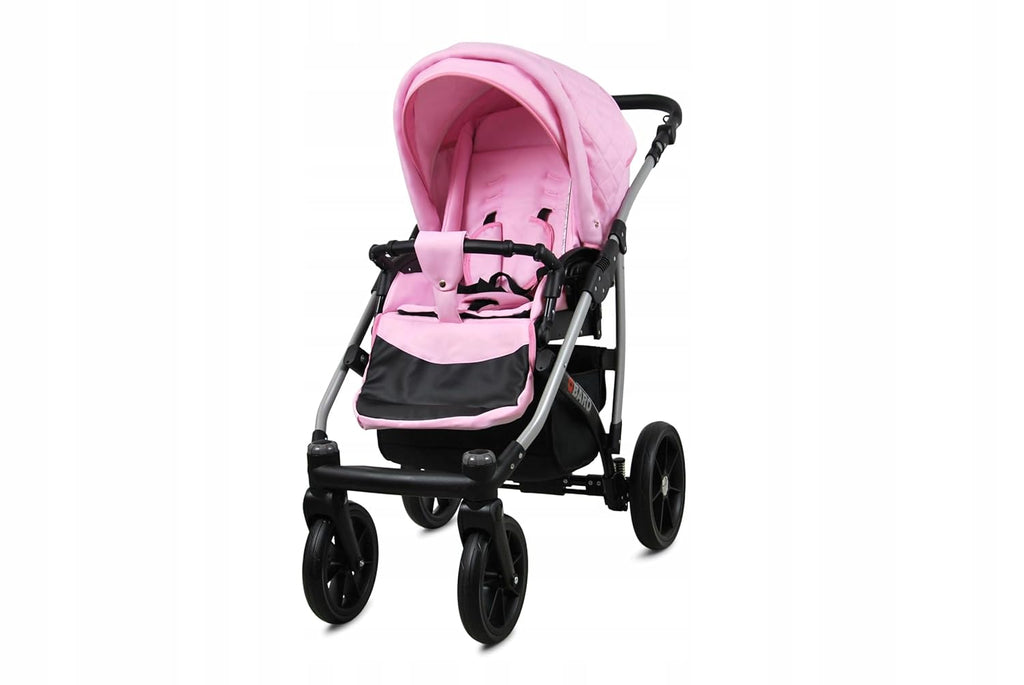BabyLux® Bambimo Kinderwagen Set 3 in 1 - Qbaro - incl. Babywanne, Buggy Sportsitz, Auto-Babyschale - Autositz - Kinderwagenset - Kombikinderwagen mit Wickeltasche, Regenschutz usw.
