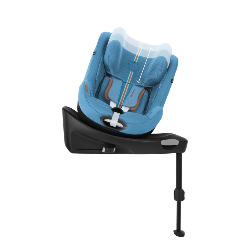 Seggiolino auto CYBEX Gold Sirona Gi i-Size Plus con base, Da 3 mesi a 4 anni circa (Dalla nascita con inserto per neonati), Max. 20 kg, 61-105 cm (Da 40 cm con inserto per neonati), Stormy Blue