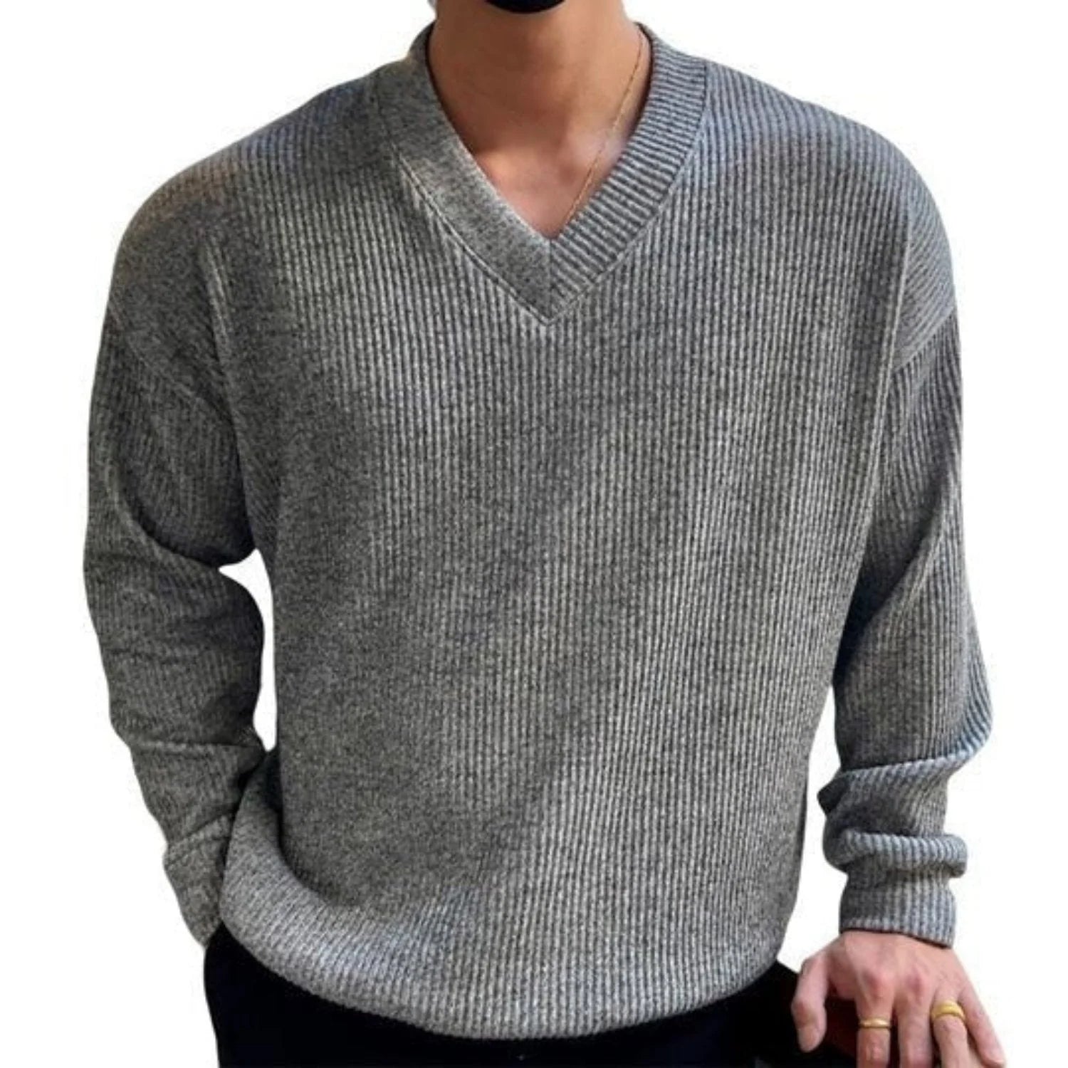 Florian - Klassischer V-Ausschnitt-Pullover