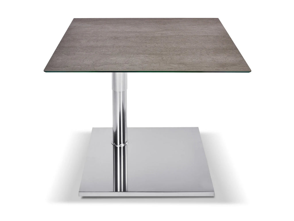 Ronald Schmitt Couchtisch Kolo K733 75x75cm, K736, stufenlos hhenverstellbar 40-59 cm, rollbar
