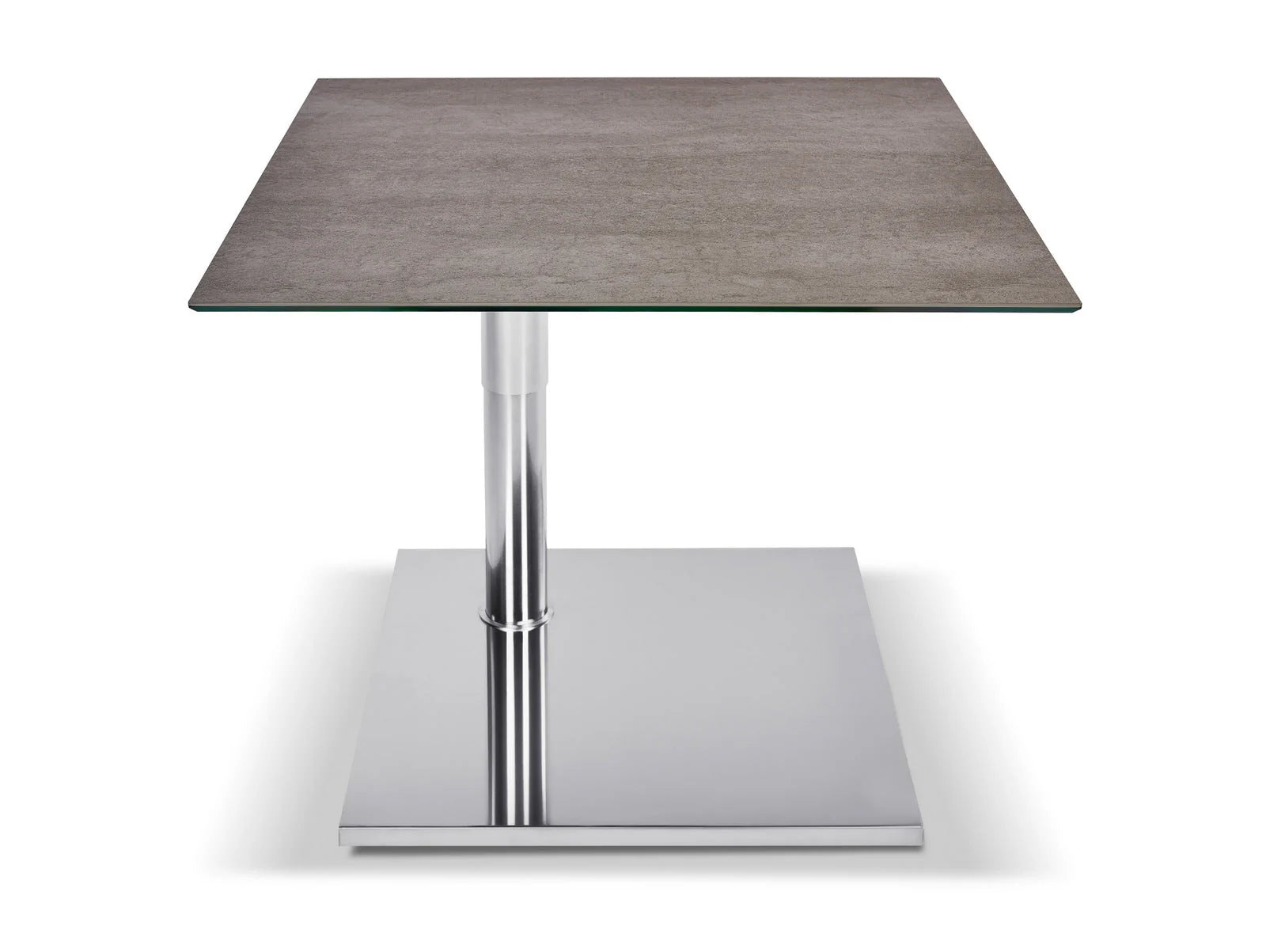Ronald Schmitt Couchtisch Kolo K733 75x75cm, K736, stufenlos hhenverstellbar 40-59 cm, rollbar