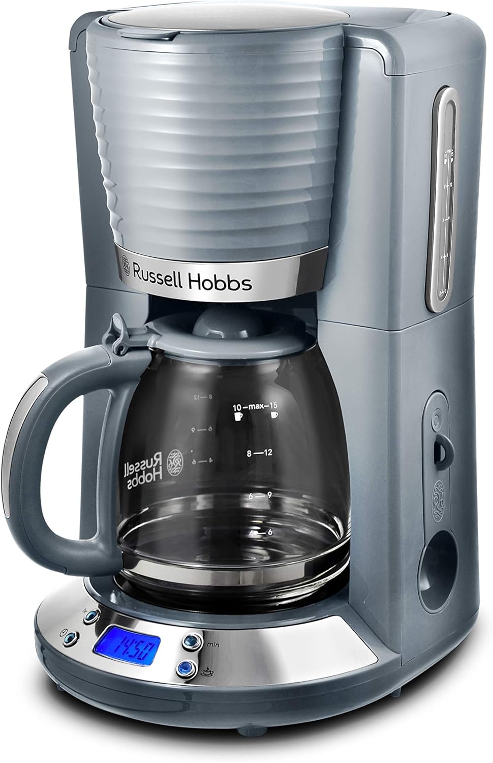 Russell Hobbs Inspire Grey Set Colazione Tostapane, Bollitore e Macchina da Caffè