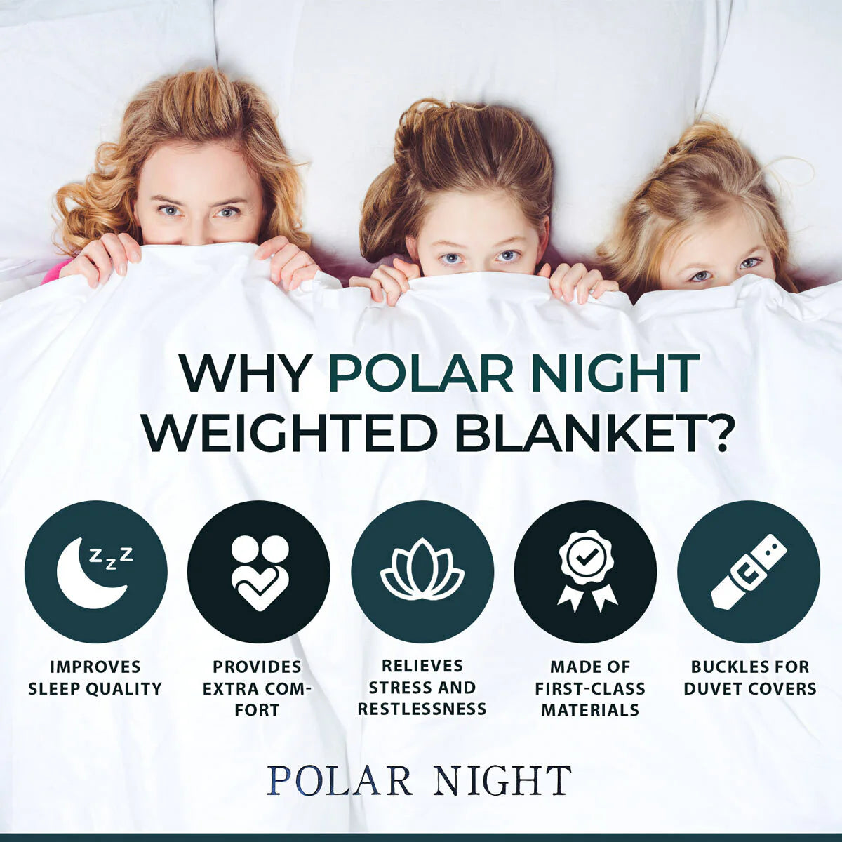 Polar Night Coperta ponderata 5-13kg, 150x200cm, Cotone