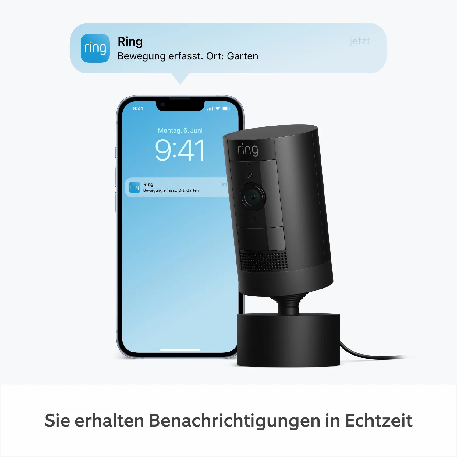 Stick Up Cam Plug-In mit Schwenk-/Kipphalterung
