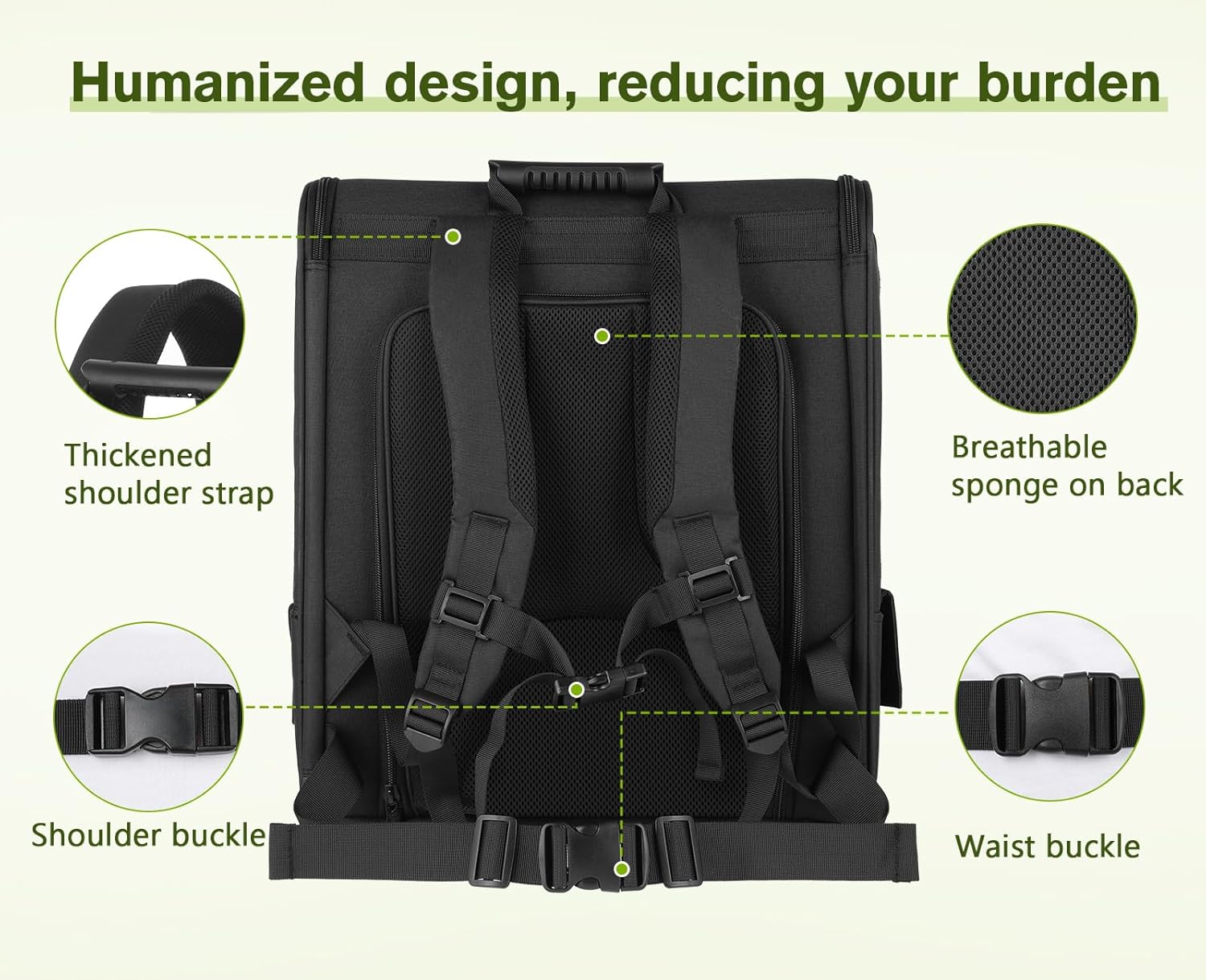 pecute Hunderucksack Erweiterbar, Faltbar Katzenrucksack Katzen mit Anti-offener Reiverschluss, Rucksack Hund mit Netz Fenster Grau XL, für Hunde Katzen Haustiere (40 * 33 * 49cm)