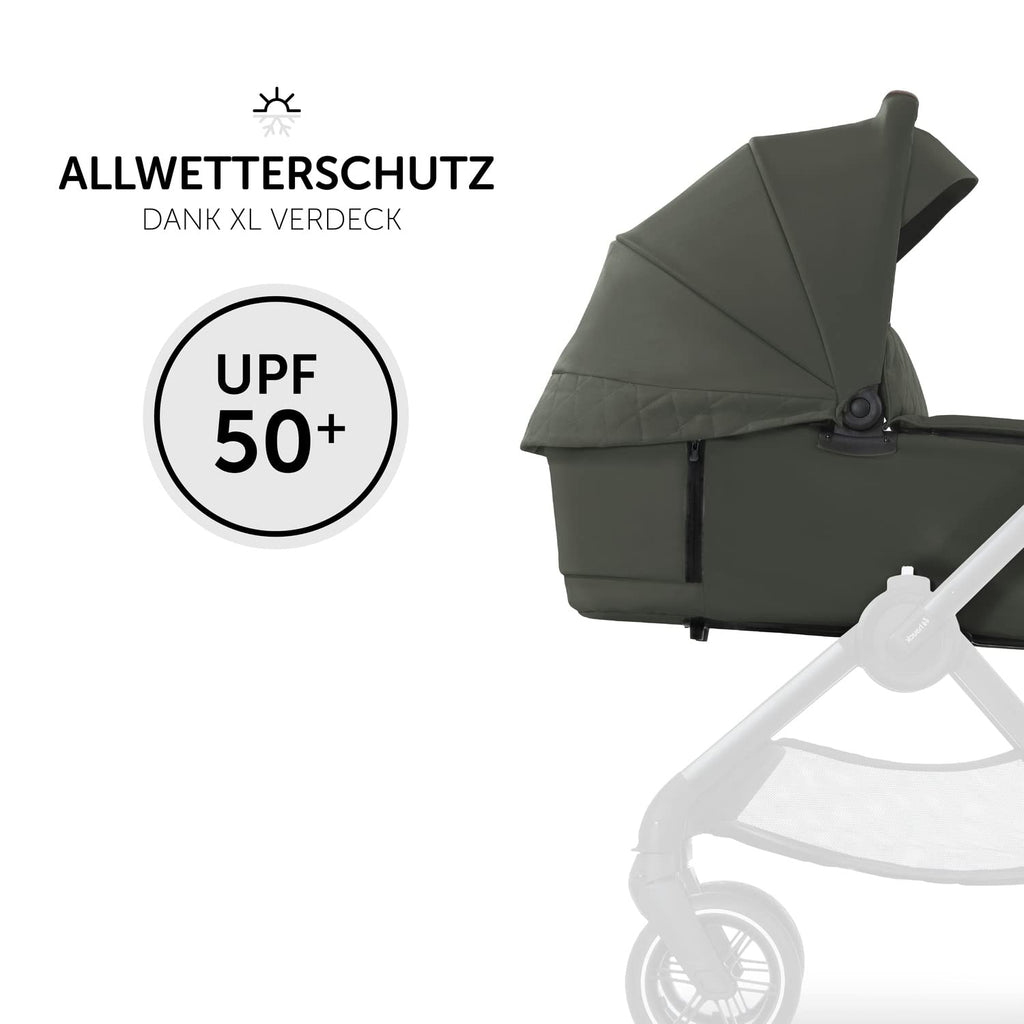 hauck Kinderwagen mit Beindecke Walk N Care ab Geburt bis 22 kg mit Liegefunktion, Becherhalter, Sitz Wendbar & Höhenverstellbar, Gummireifen, Teleskopgriff, UPF 50+, Zusammenklappbar (Dark Navy Blue9