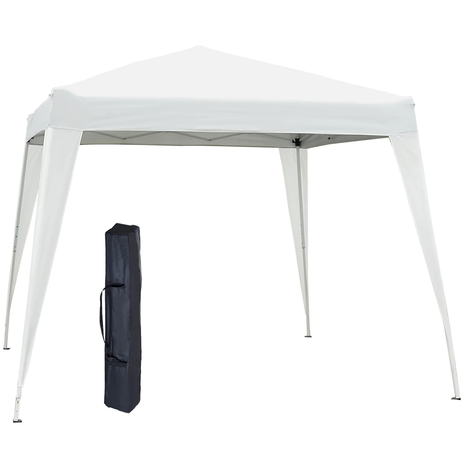 Outsunny Gazebo Pieghevole per Feste Protezione UV Pieghevole Bianco