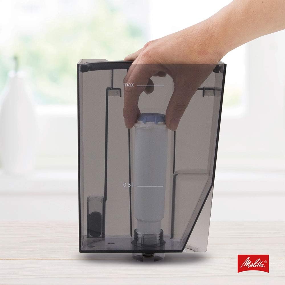 Melitta Avanza - Kaffeevollautomat mit Milchsystem, Kaffeemaschine mit Mahlwerk und extragroßem Wassertank (1,5 l) für z. B. Cappuccino oder Espresso, mystic titan