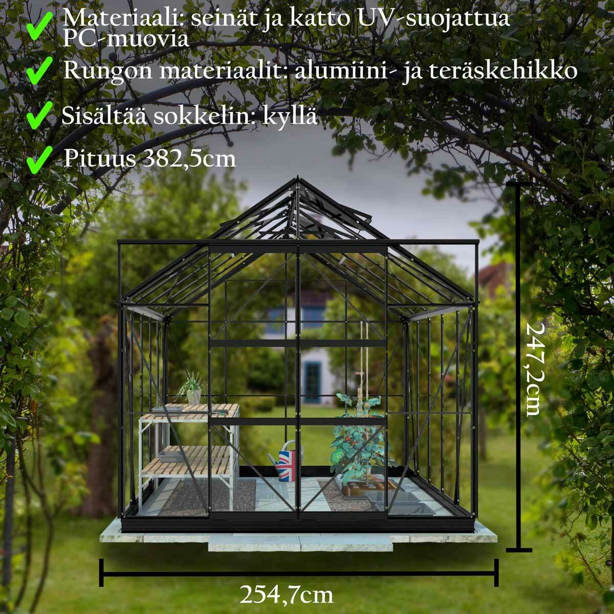 Serra Lykke Hybrid 9,7m2, nero