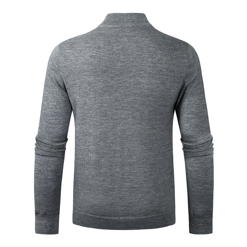 Herren-Pullover mit halbem Reiverschluss