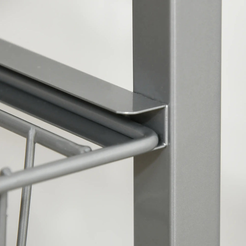 HOMCOM Carrello da Cucina con Ruote a 4 Cesti in Acciaio