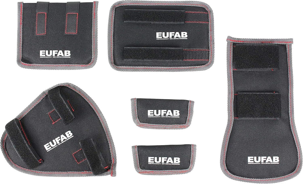 EUFAB 12010LAS Portabici POKER-F, adatto per E-Bike, completamente preassemblato, antifurto, per 2 biciclette, per gancio di traino, Nero, 142 x 70 x 58 cm