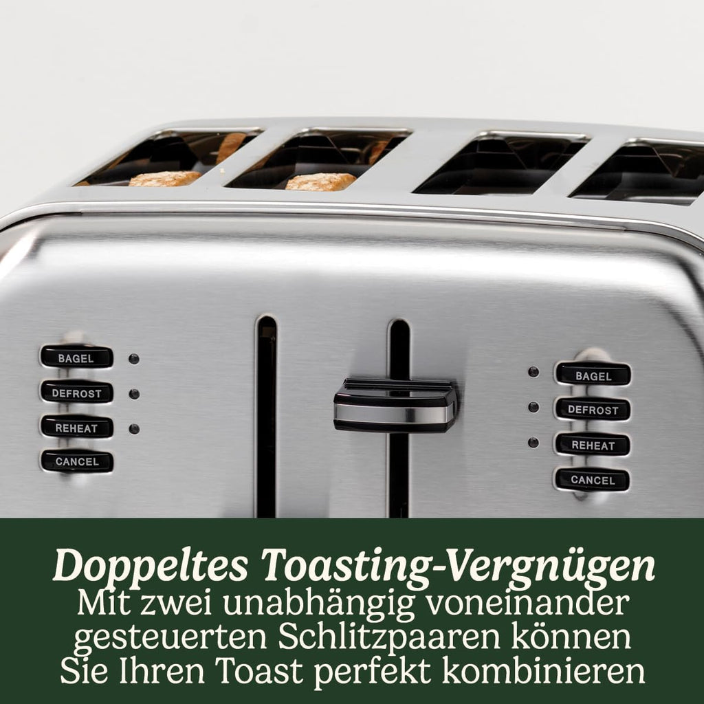 Cuisinart 4-Scheiben-Toaster | Breite Schlitze, ideal für dickes Brot und Bagels | 6 Brunungsstufen plus Abtauung | Breite Schlitze,High-Lift-Hebel | Passender Wasserkocher erhltlich | Perle