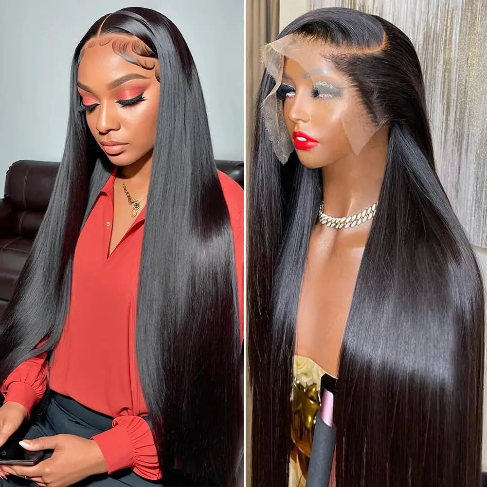 Natürliche Schnheit - Echthaar Lace Front Perücken mit transparenter Spitze