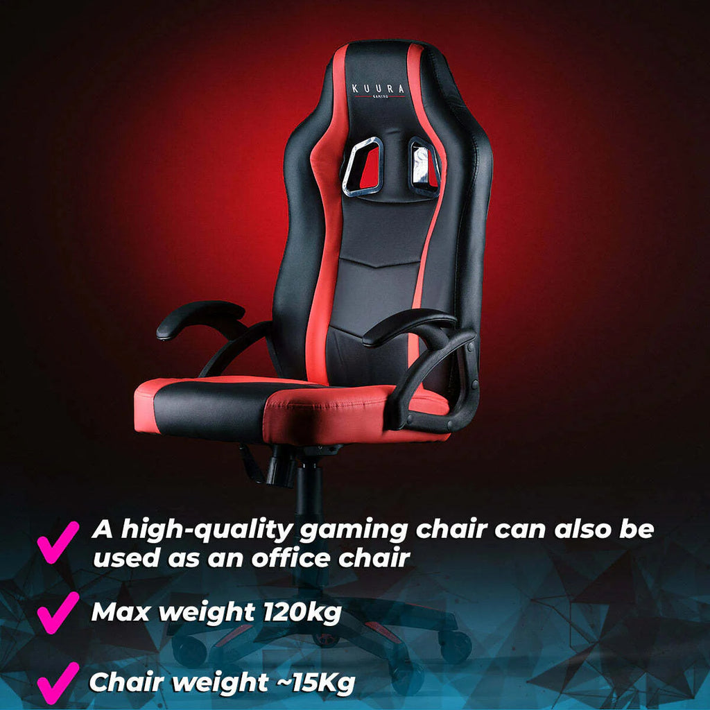 Kuura Gaming Sedia Gaming Gamer, Nero-rosso