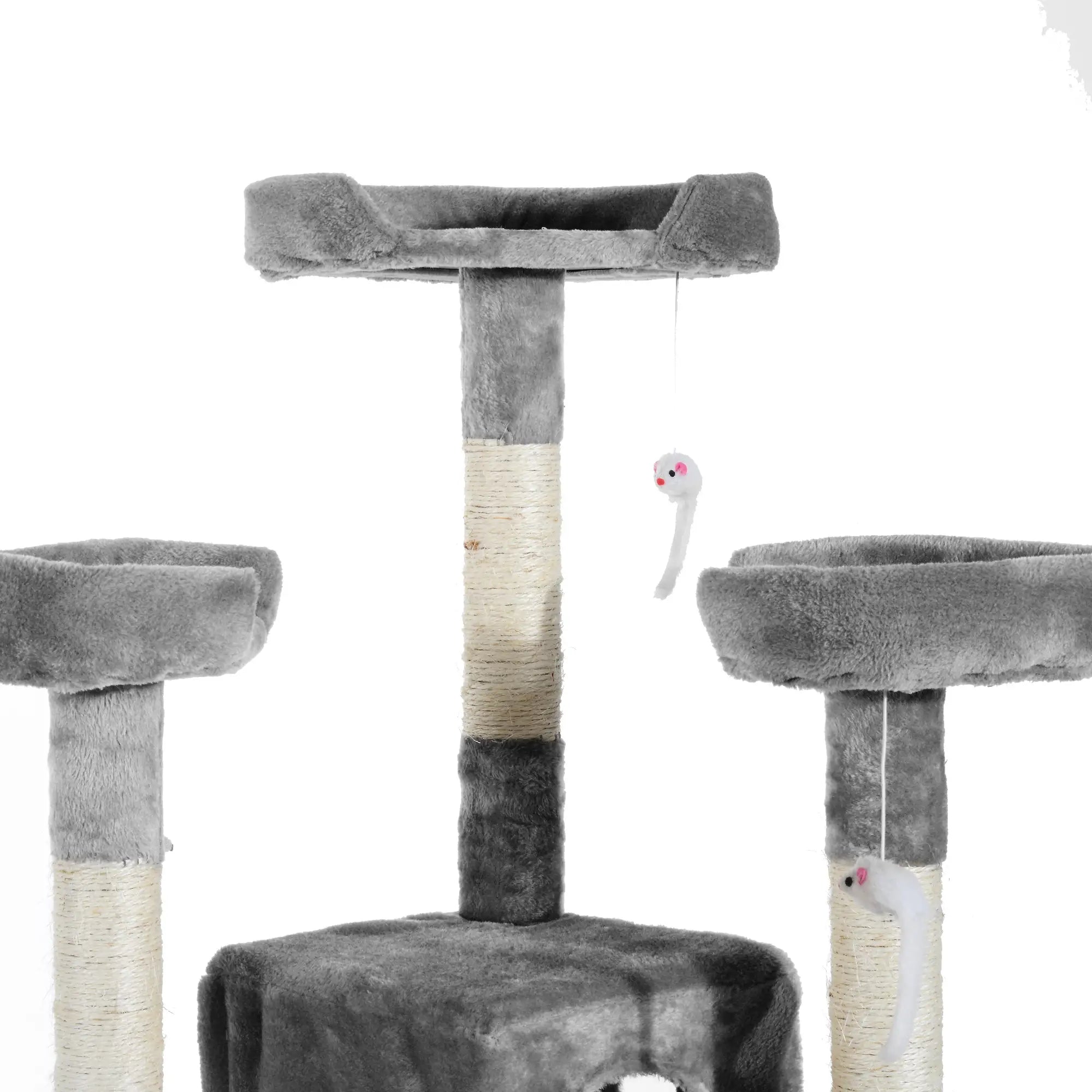 PawHut Tiragraffi Gatto XXL con 2 Casette e 3 Piani