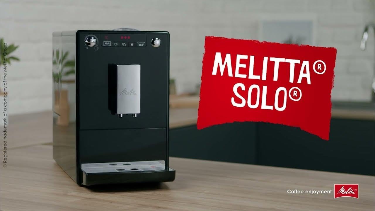Melitta Solo - Macchina da caffè automatica con beccuccio regolabile in altezza, macchina da caffè piccola con serbatoio dell'acqua rimovibile, per es. espresso o caffè crema, argento