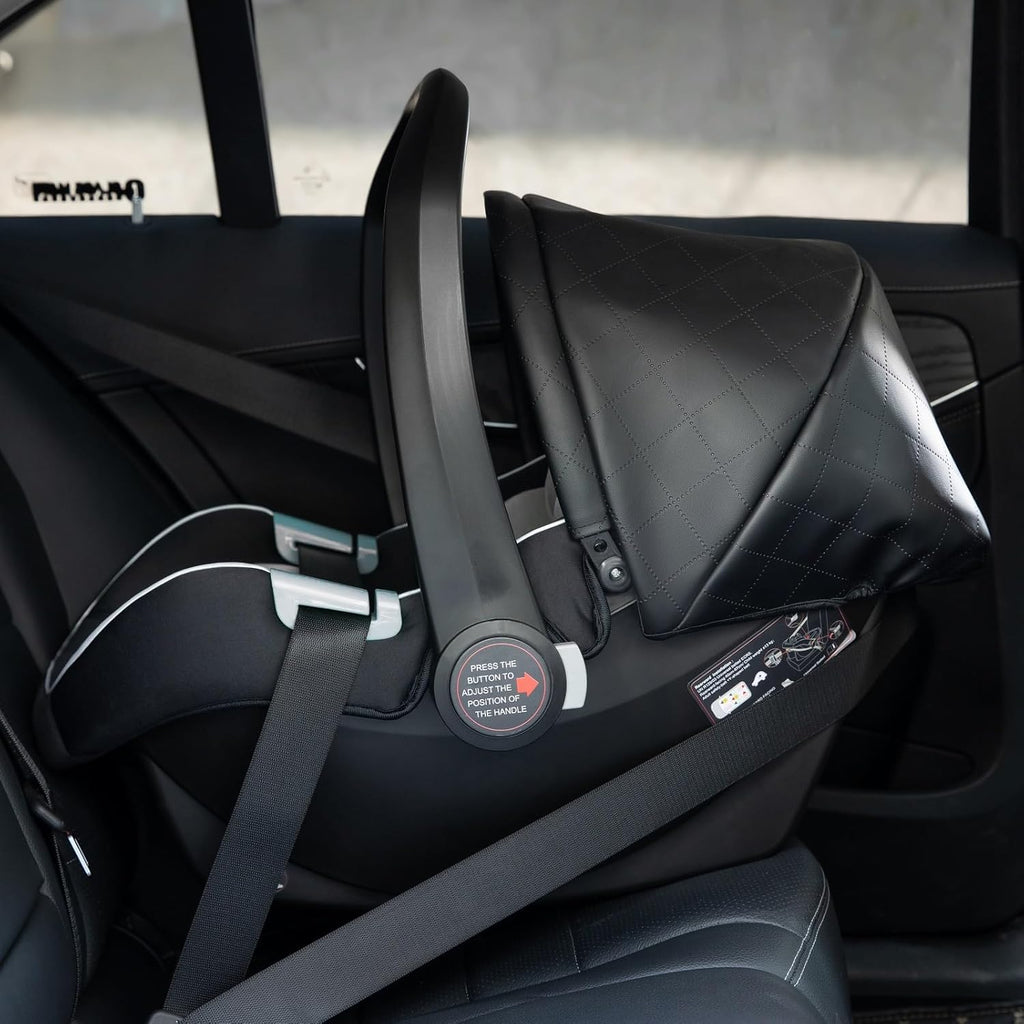 Gcarebb Passeggino 3 in 1, Buggy con Ovetto, Set Completo Passeggino Regolabile in Altezza, Passeggino Combinato con Telaio in Alluminio per Neonati 0-4 Anni