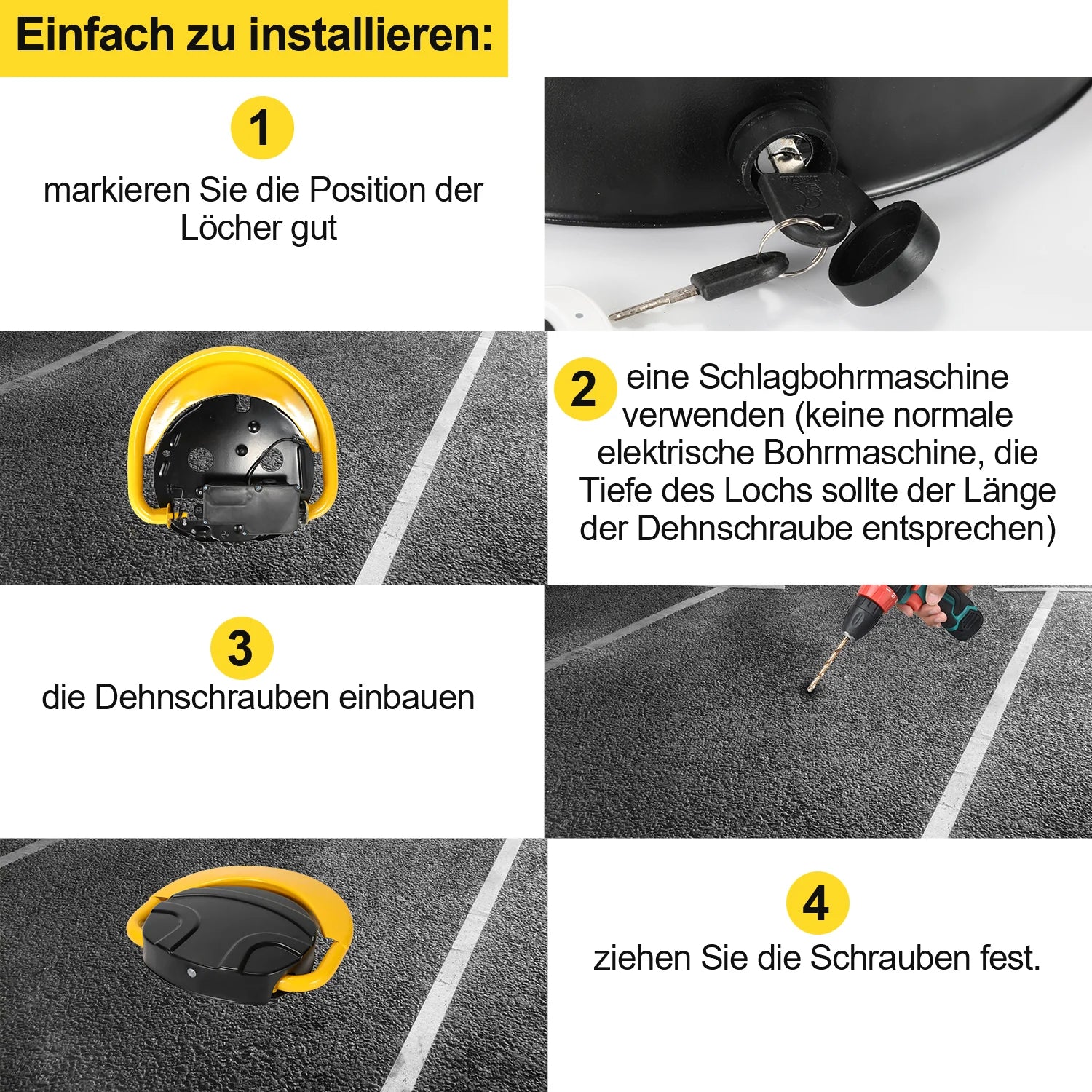 Sonnewelt Barriera parcheggio con telecomando 2 pezzi