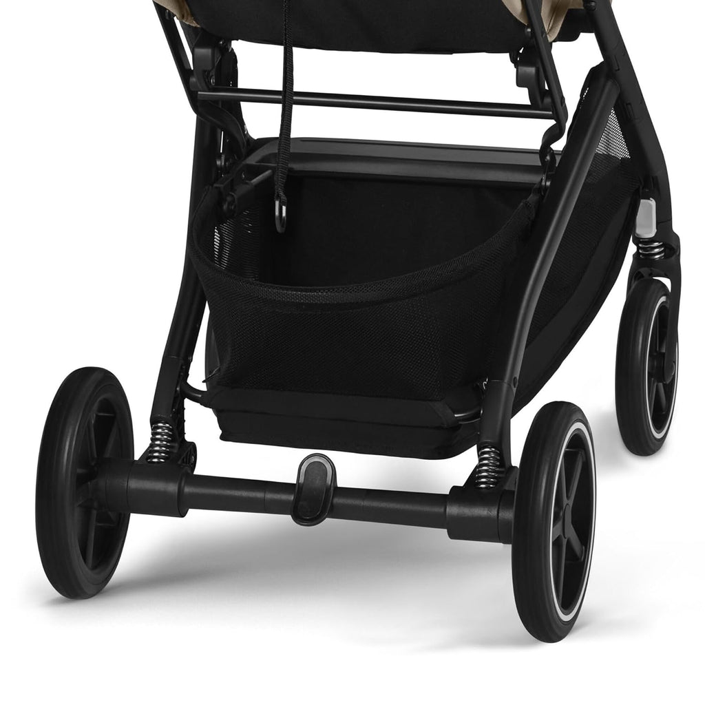 Cybex Gold Passeggino Beezy con imbracatura One-Pull, Dalla nascita fino a circa 4 anni (max. 22 kg), Compatto ed ergonomico, Almond Beige (Beige con telaio nero)