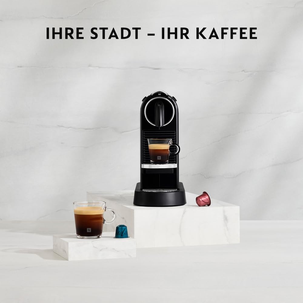Nespresso De'Longhi EN267.BAE Citiz Macchina da Caffè con Montalatte, Funzione di Risparmio Energetico, 1710W, 1 Litro, 37.2 x 21.8 x 27.7 cm, Nero