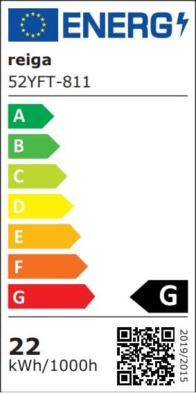 reiga Ventilatore da soffitto WiFi 132 CM con illuminazione a LED dimmerabile e telecomando, 3 temperature di colore, motore DC 6 velocità, compatibile con l'App Alexa Google Home, legno e marrone