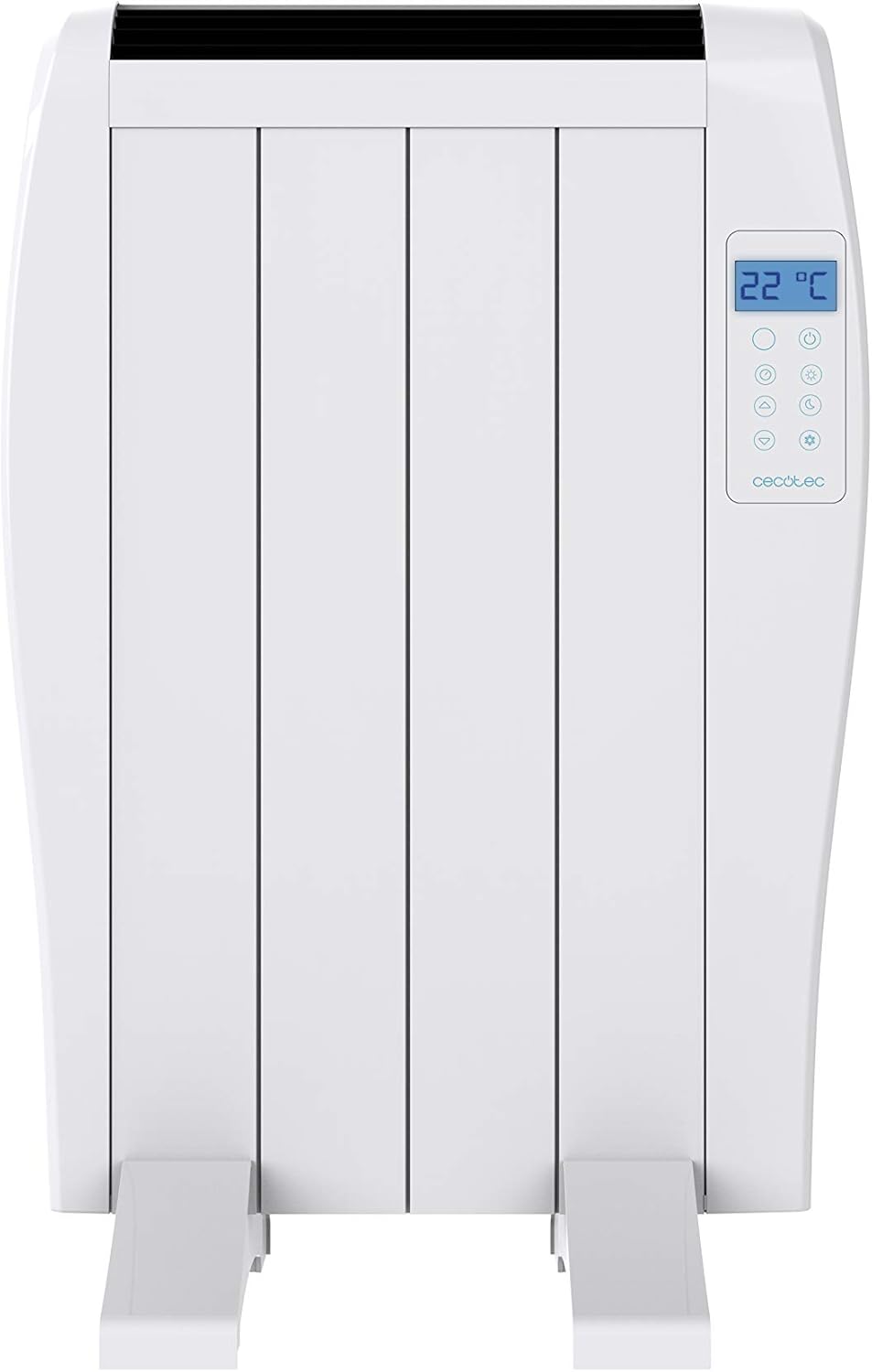Cecotec Flachheizkrper mit Fernbedienung ReadyWarm 2500 Thermal. 1800 W, 12 Elemente aus Aluminium, LCD-Bildschirm, 3 Heizungsmodi, Timer, Slim Design, berhitzungsschutz Overprotect System