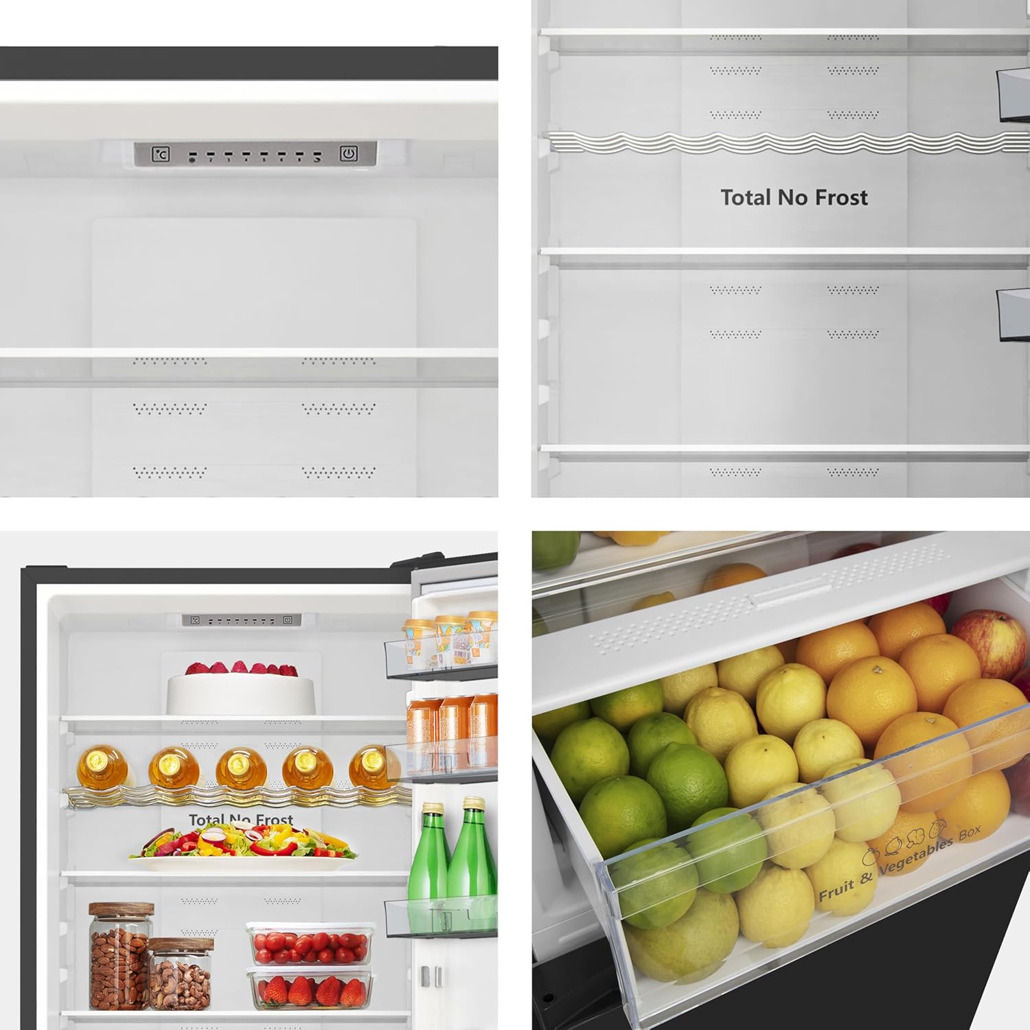 Hisense RB327N4ADD Frigorifero Combinato, Classe Energetica D, Total NoFrost, Porta Reversibile, Griglia Portabottiglie, Vano Frigo 171 Litri, Vano Congelatore 85 Litri, Look Acciaio Inox