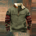 Lozenda - Stylischer Vintage Pullover mit Reiverschluss für Mnner
