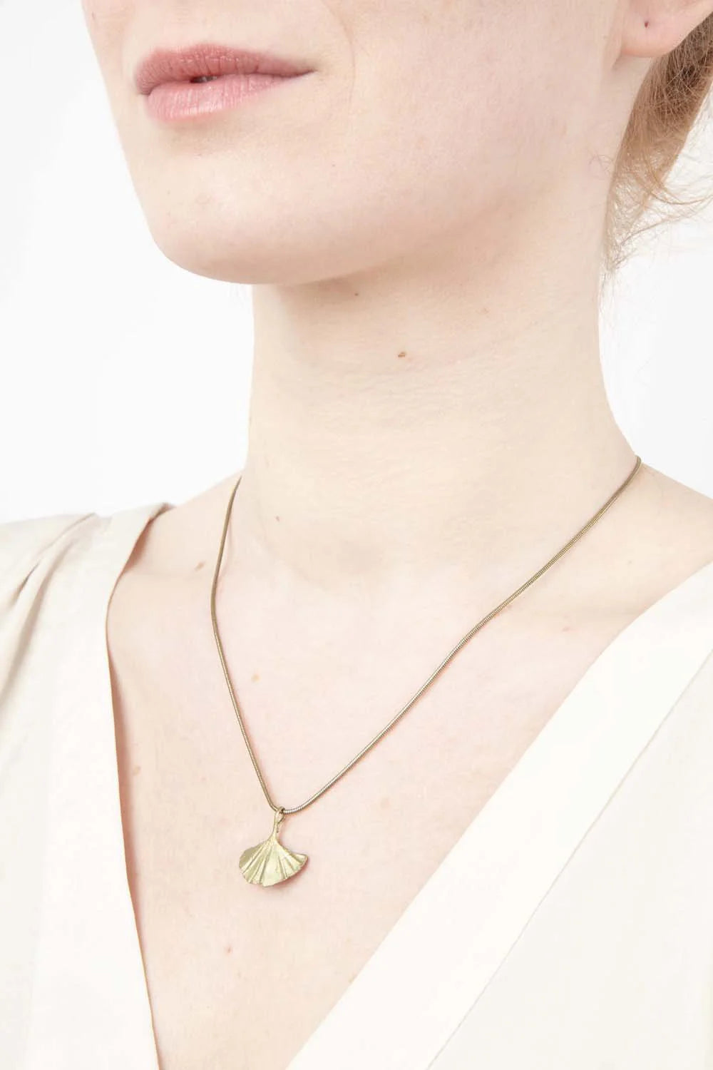 Ginkgo - Kette mit Anhnger Blatt