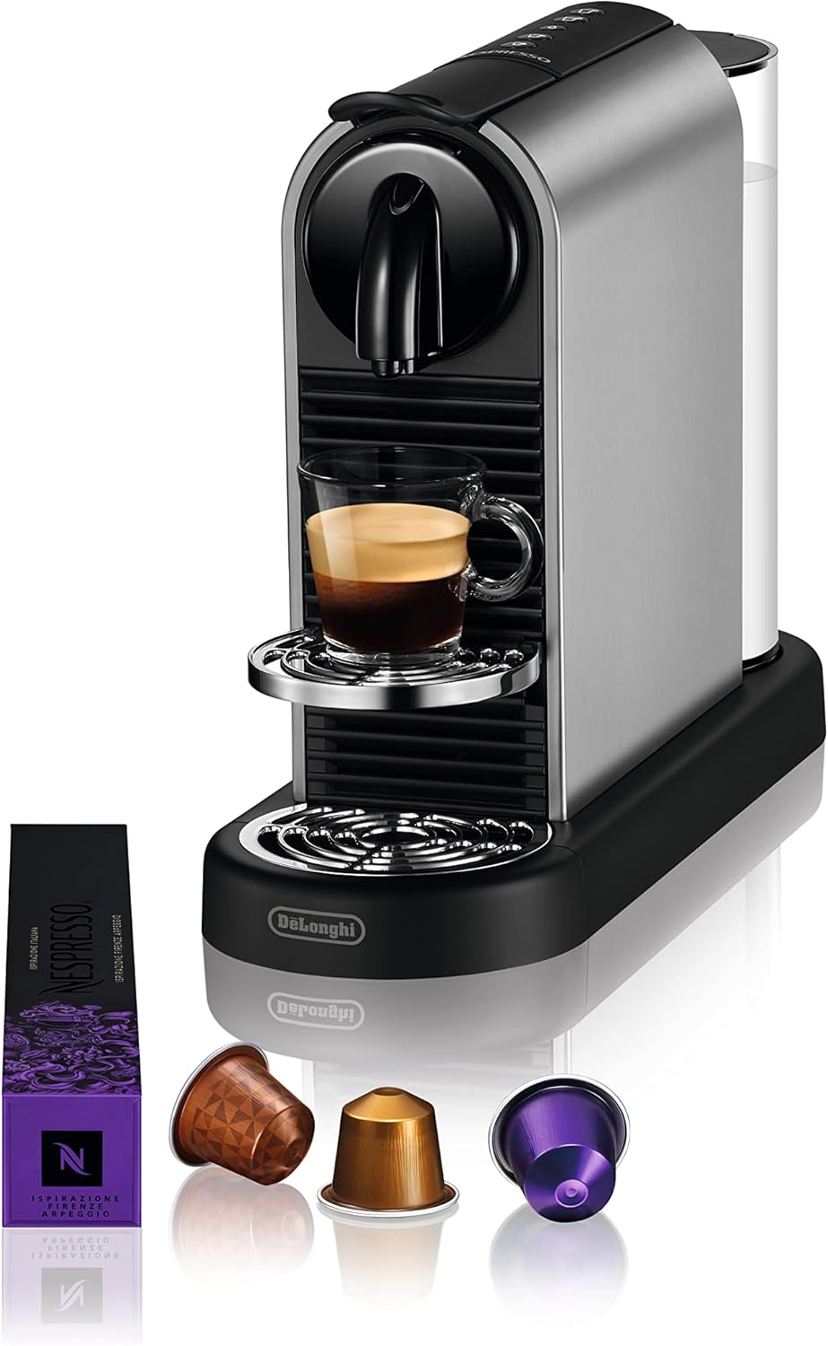Nespresso De'Longhi EN267.BAE Citiz Macchina da Caffè con Montalatte, Funzione di Risparmio Energetico, 1710W, 1 Litro, 37.2 x 21.8 x 27.7 cm, Nero