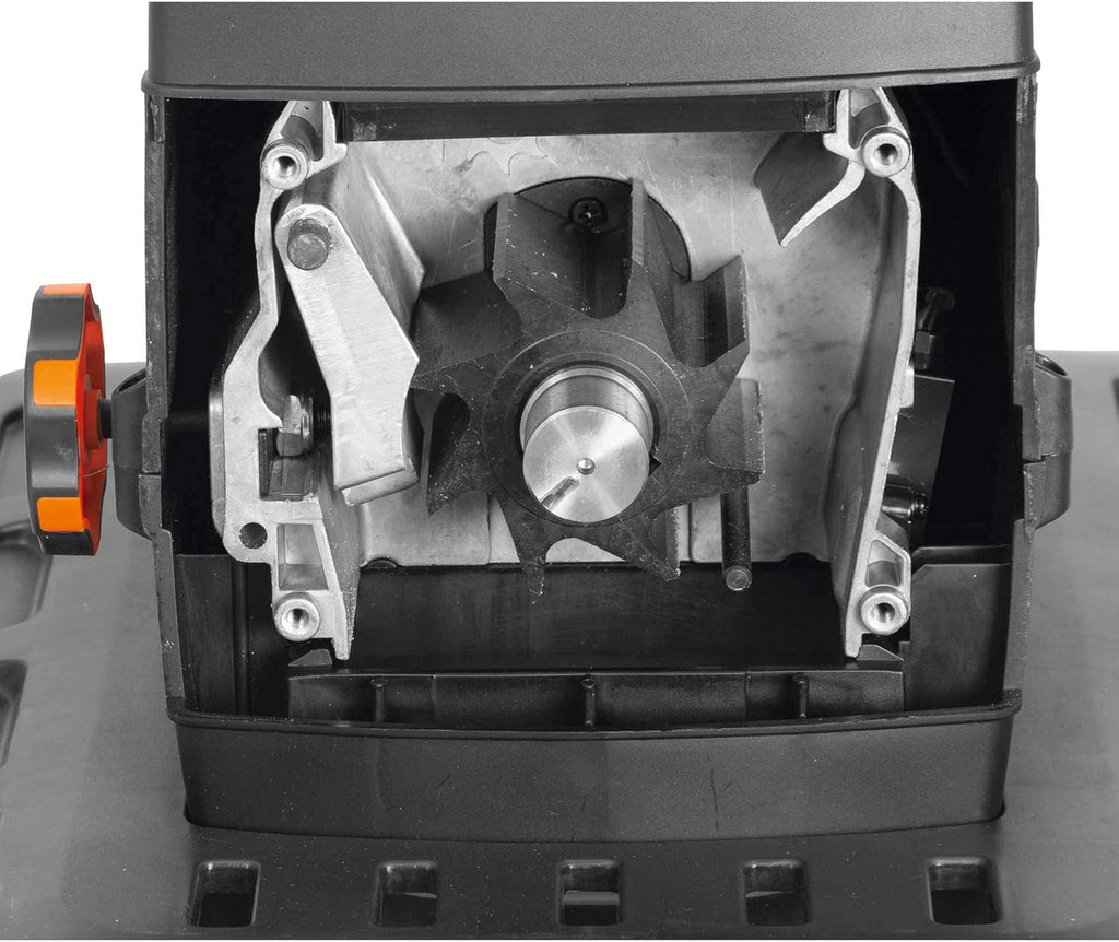 DELTAFOX Elektro Walzenhäcksler - integrierte 60 ltr Fangbox - Schredder - Gartenhäcksler - starke 2800W - Nachstopfer - Selbsteinzug - wartungsarm - Äste bis 44 mm