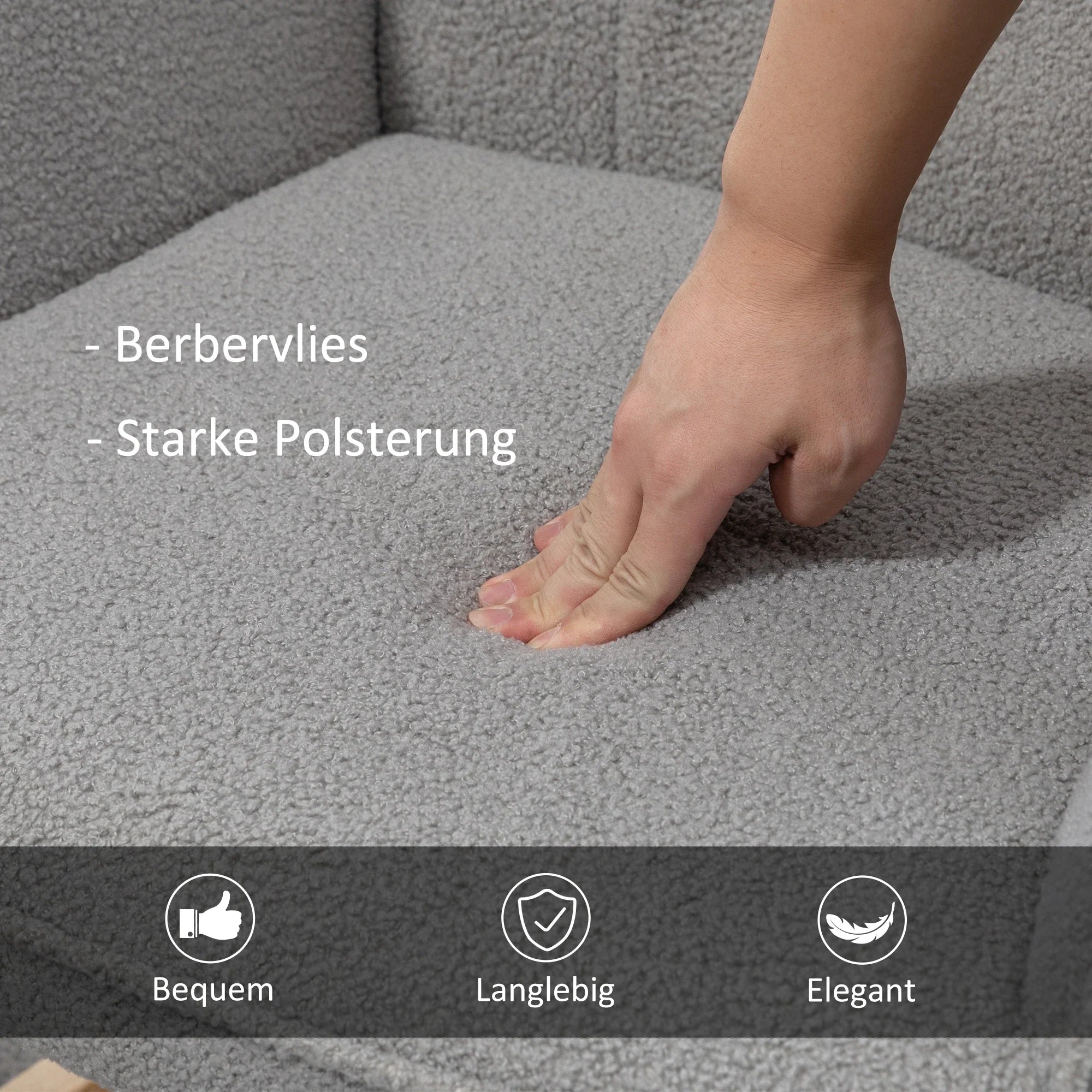 HOMCOM Schaukelstuhl Wohnzimmer Schwingsessel elegant gemütlich